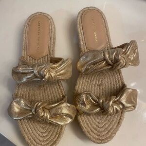 Loeffler Randall Gold Women's Sandals NWOT